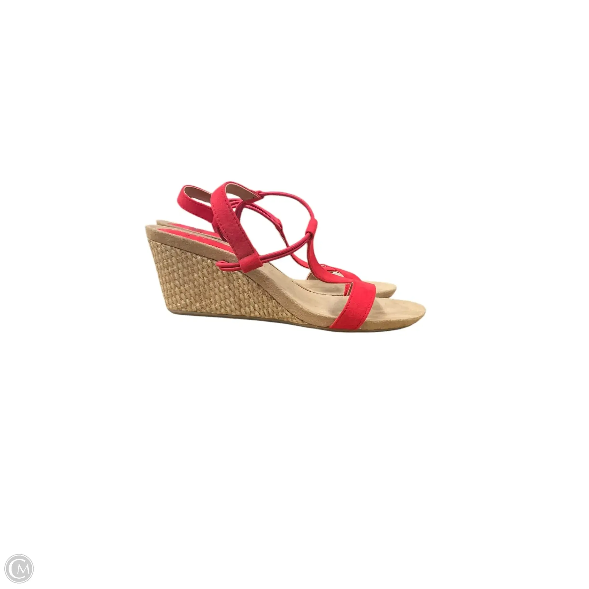 Sandals Heels Wedge By Style And Company In Red, Size: 7