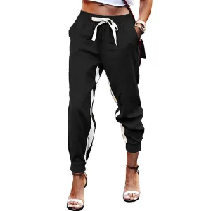 Sasha Elastic-Waist Relaxed Fit Striped Jogger Pants