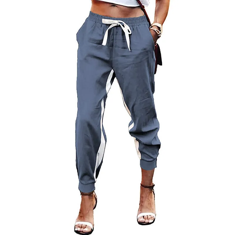 Sasha Elastic-Waist Relaxed Fit Striped Jogger Pants