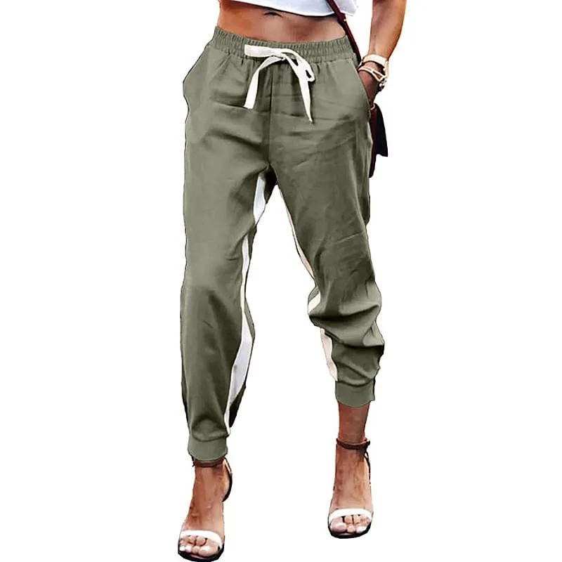 Sasha Elastic-Waist Relaxed Fit Striped Jogger Pants