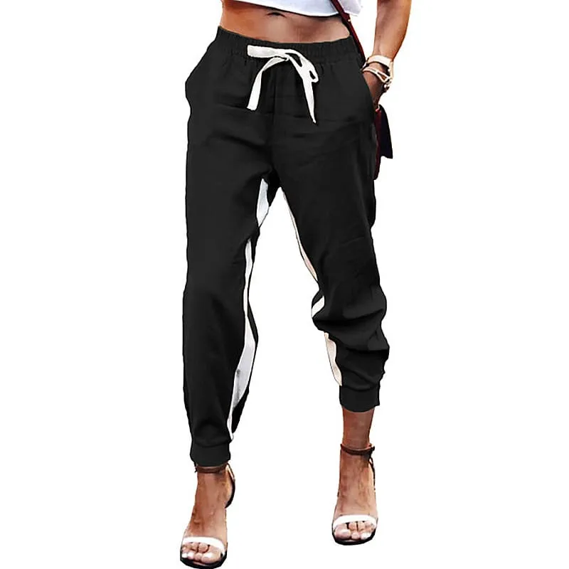 Sasha Elastic-Waist Relaxed Fit Striped Jogger Pants