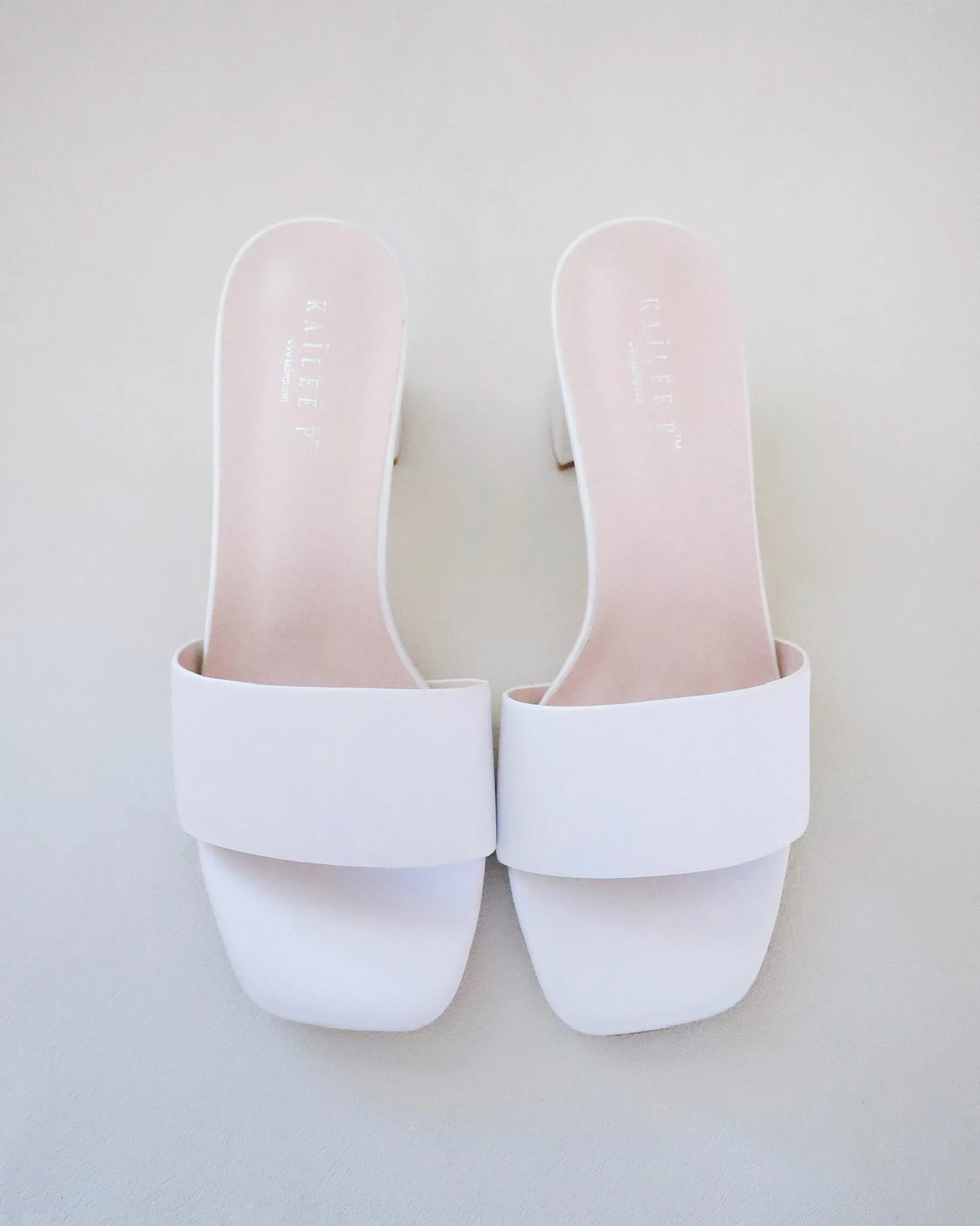 Satin Block Heels Slide Wedding Sandals