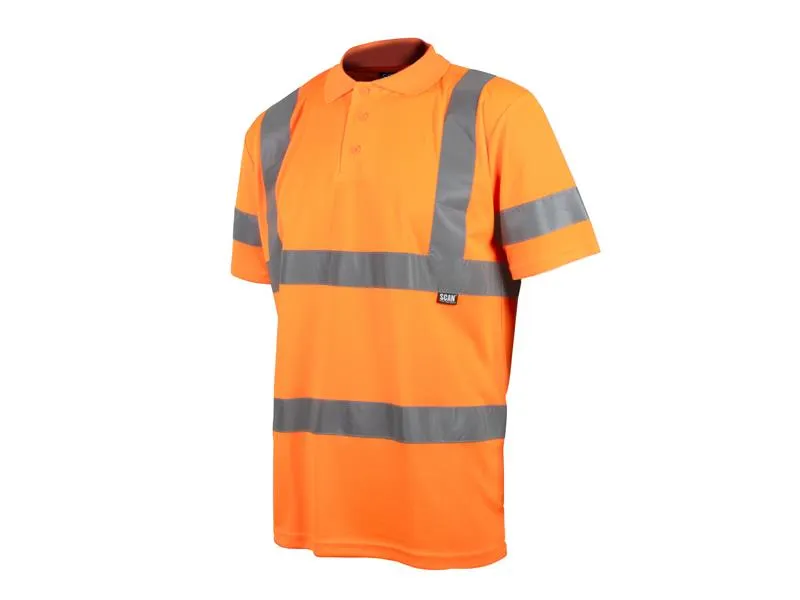 Scan Hi-Vis Polo Shirt Orange - XXL (50in)