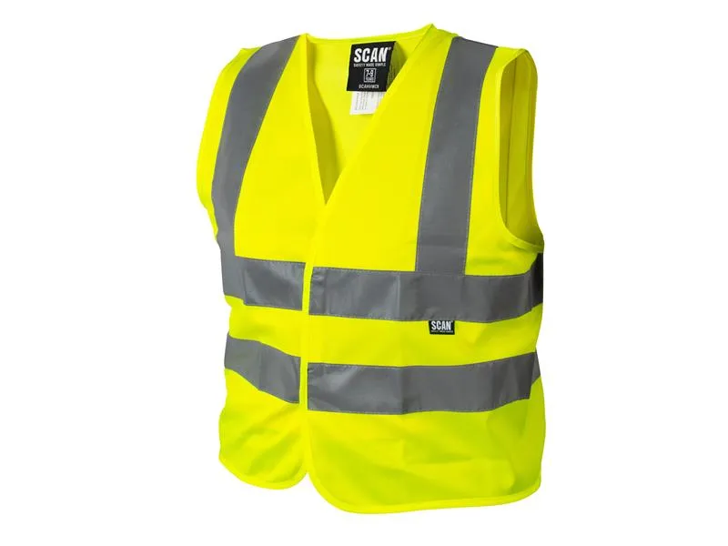 Scan Hi-Vis Waistcoat Yellow - Child 7-9