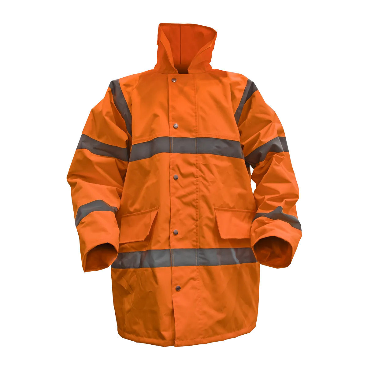 Sealey Hi-Vis Orange Motorway Jacket with Quilted Lining - X-Large