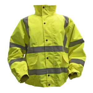 Sealey Hi-Vis Yellow Jacket with Quilted Lining & Elasticated Waist - XX-Large