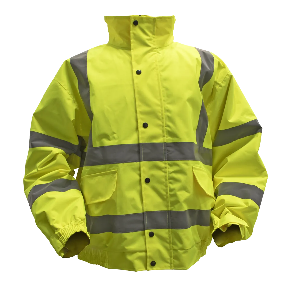 Sealey Hi-Vis Yellow Jacket with Quilted Lining & Elasticated Waist - XX-Large