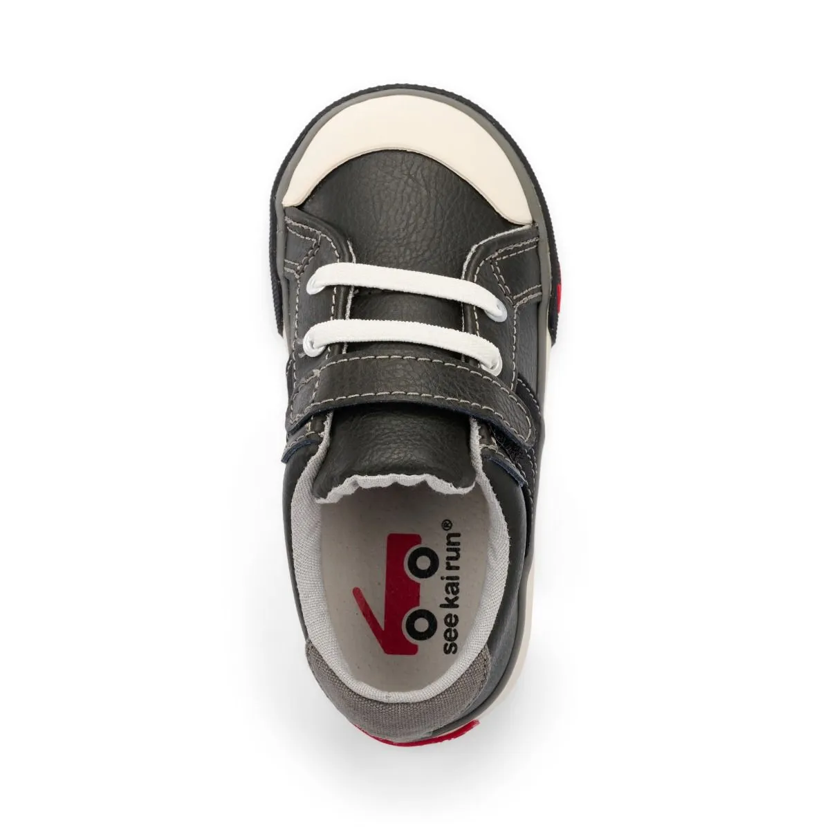 See Kai Run Lucci Sneaker - Black Leather/Grey