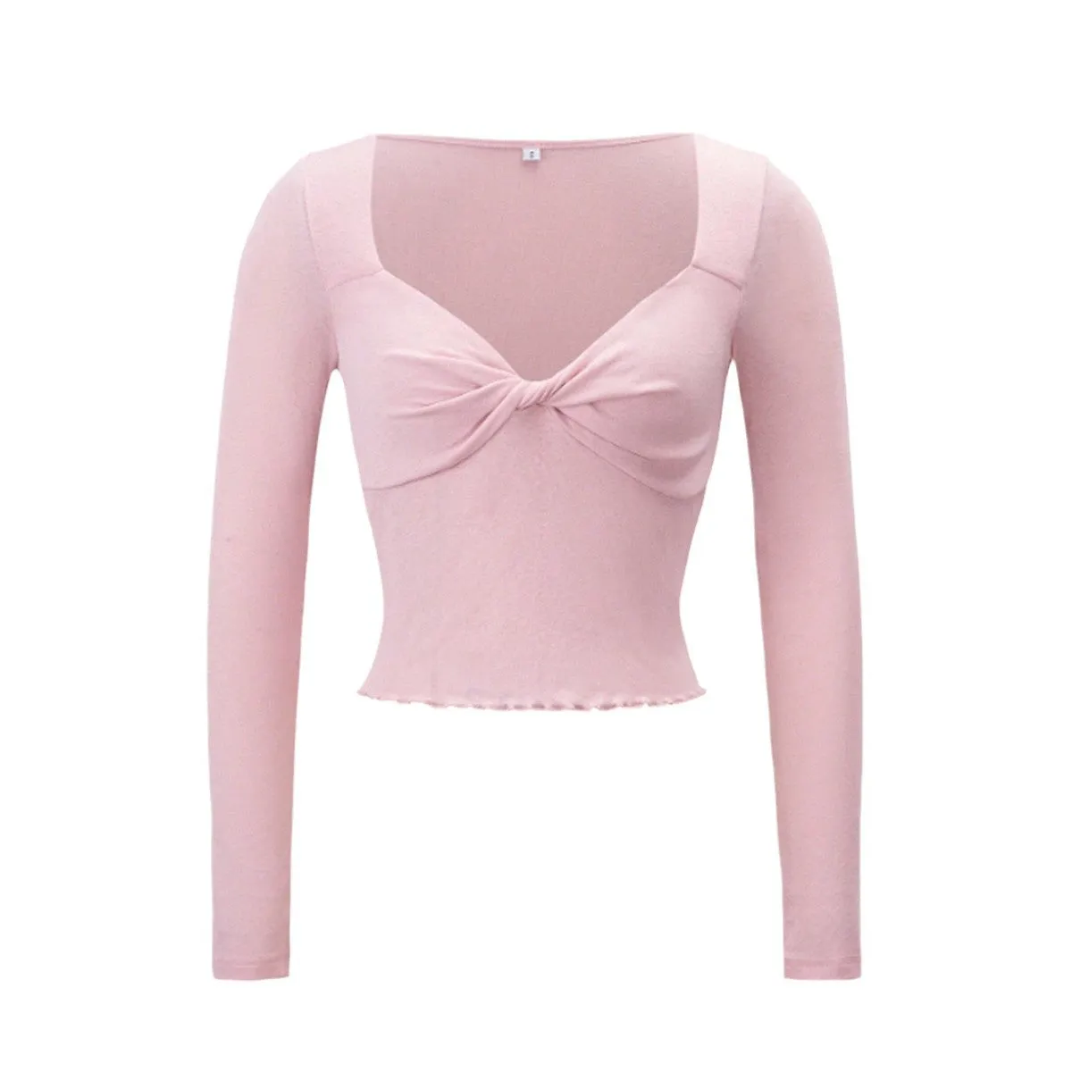 Sexy T-Shirt Slim Fit Navel Long Sleeve Cropped Tops Wholesale Womens Clothing N3824110900003
