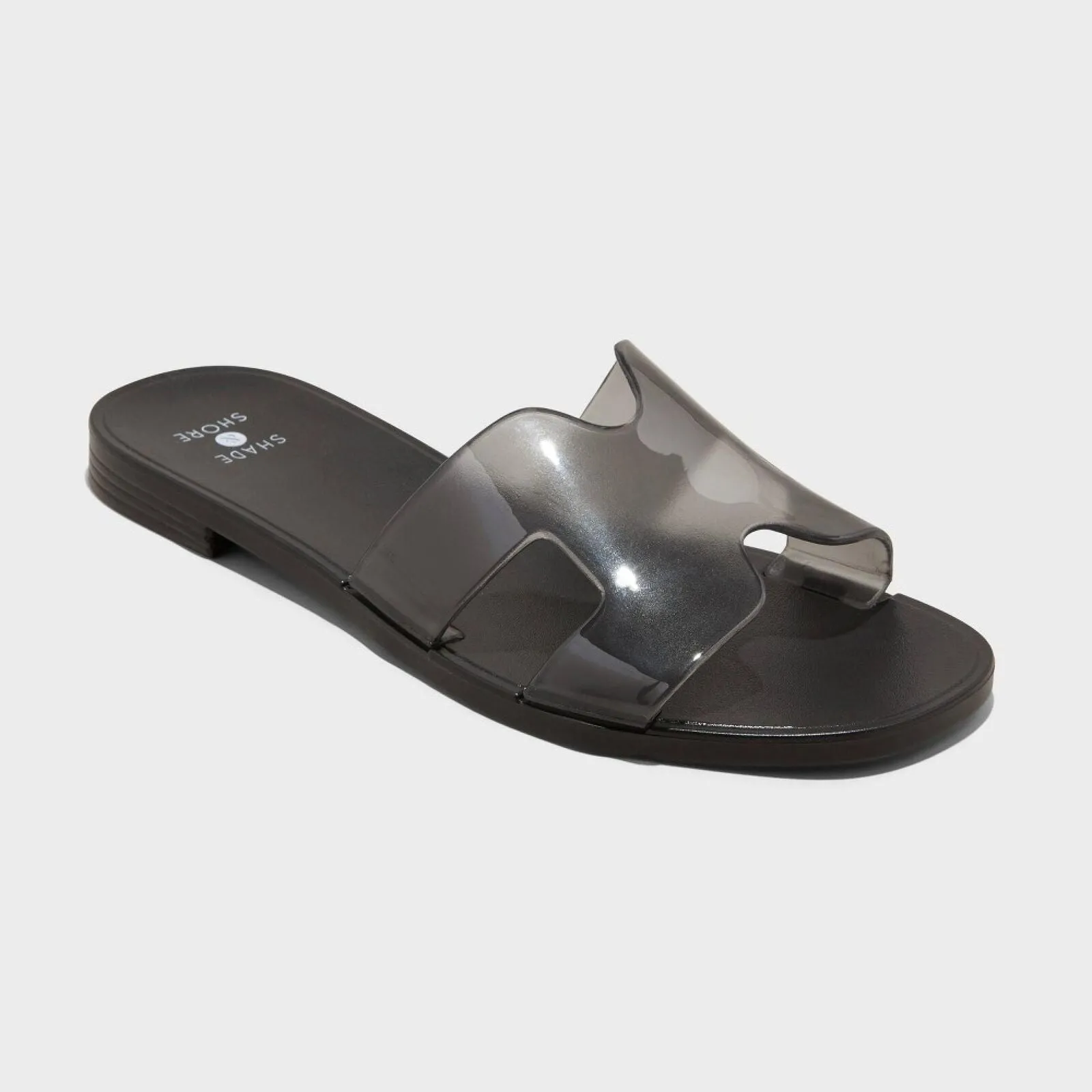 Shade & Shore Women's Bonnie Jelly Slide Sandals 89887072 Black 9M