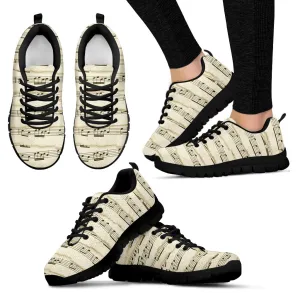 Sheet Music Women's Sneakers Black Soles