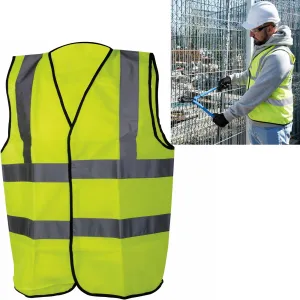 Silverline Hi-Vis Waistcoat Class 2 Size L 108-116cm (42-46")