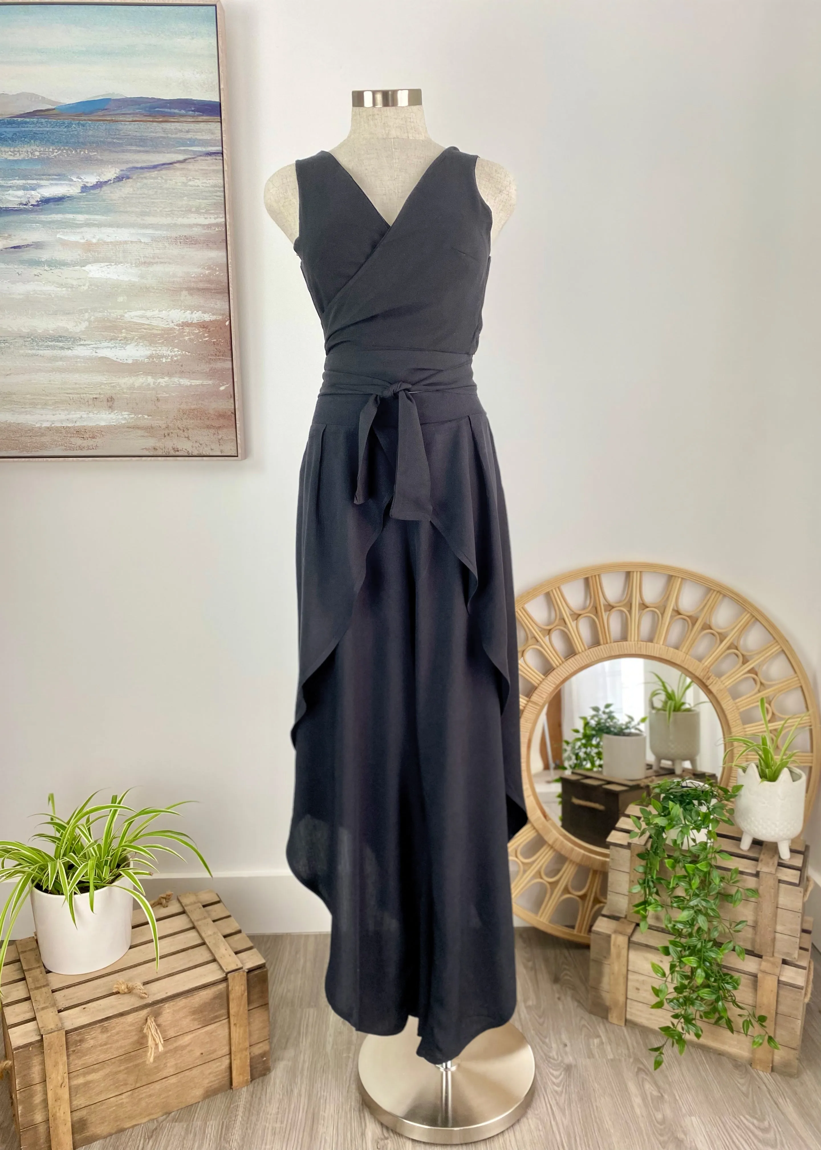Sleeveless Wrap Crop Top