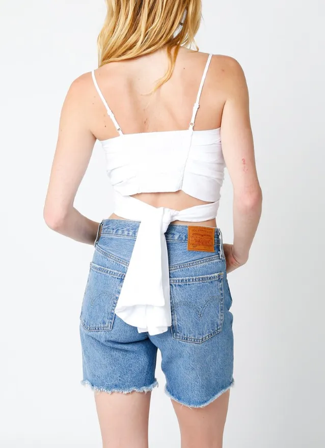 Sleeveless Wrap Crop Top
