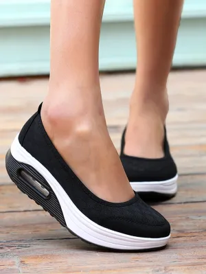Slip On Air Cushion Sneakers - Black - FD ⚡