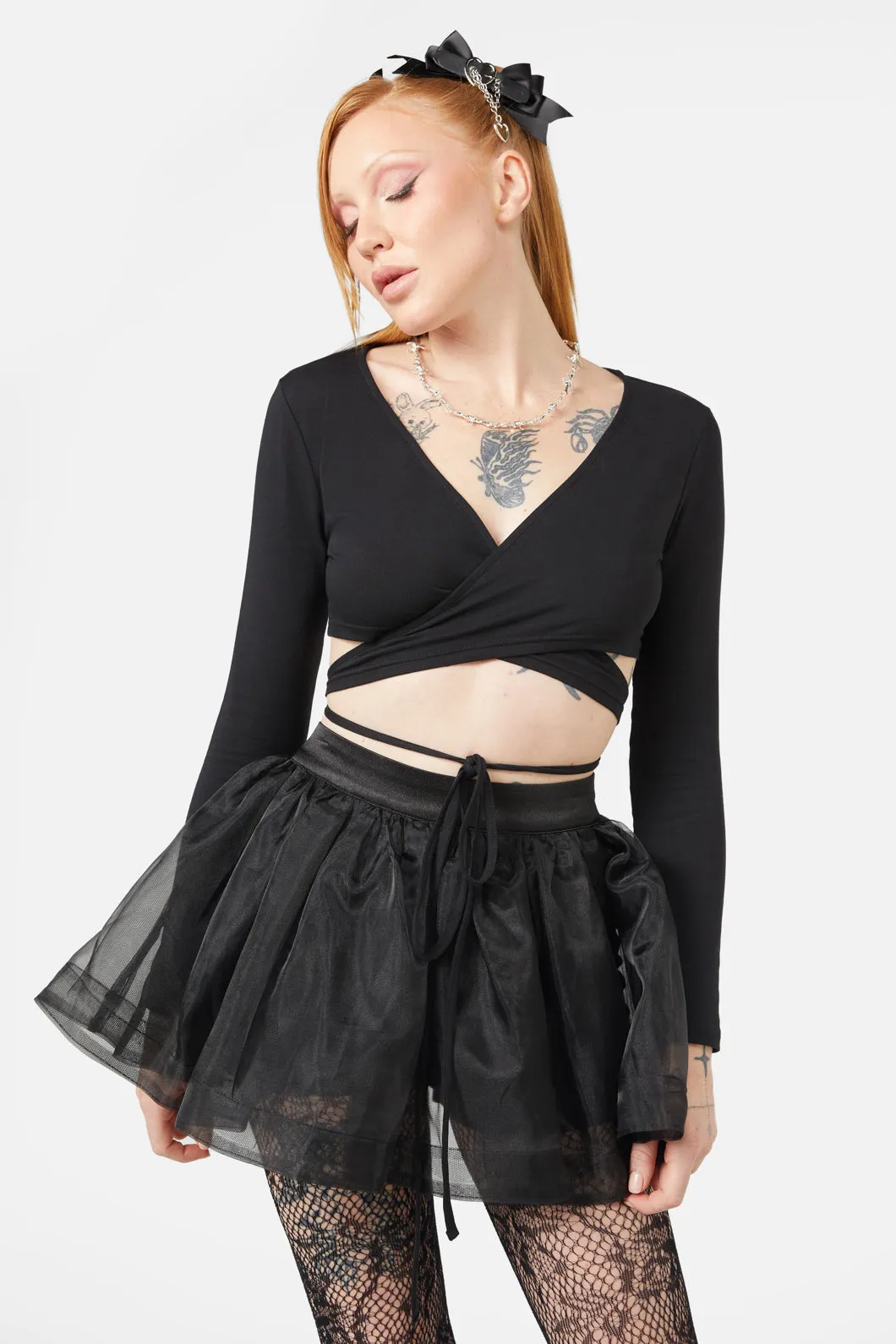 Slumber Party Wrap Top
