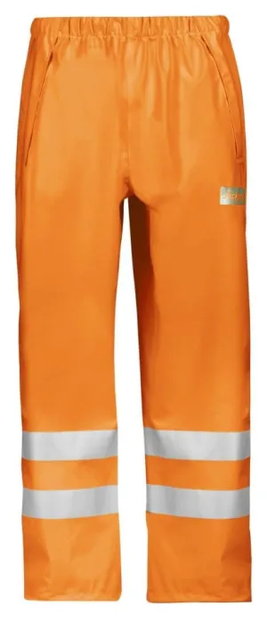 Snickers Workwear 8243 High Visibility Waterproof Rain Trousers (Lightweight) Class 2 - 8243