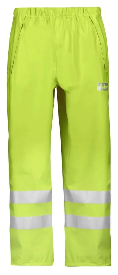 Snickers Workwear 8243 High Visibility Waterproof Rain Trousers (Lightweight) Class 2 - 8243
