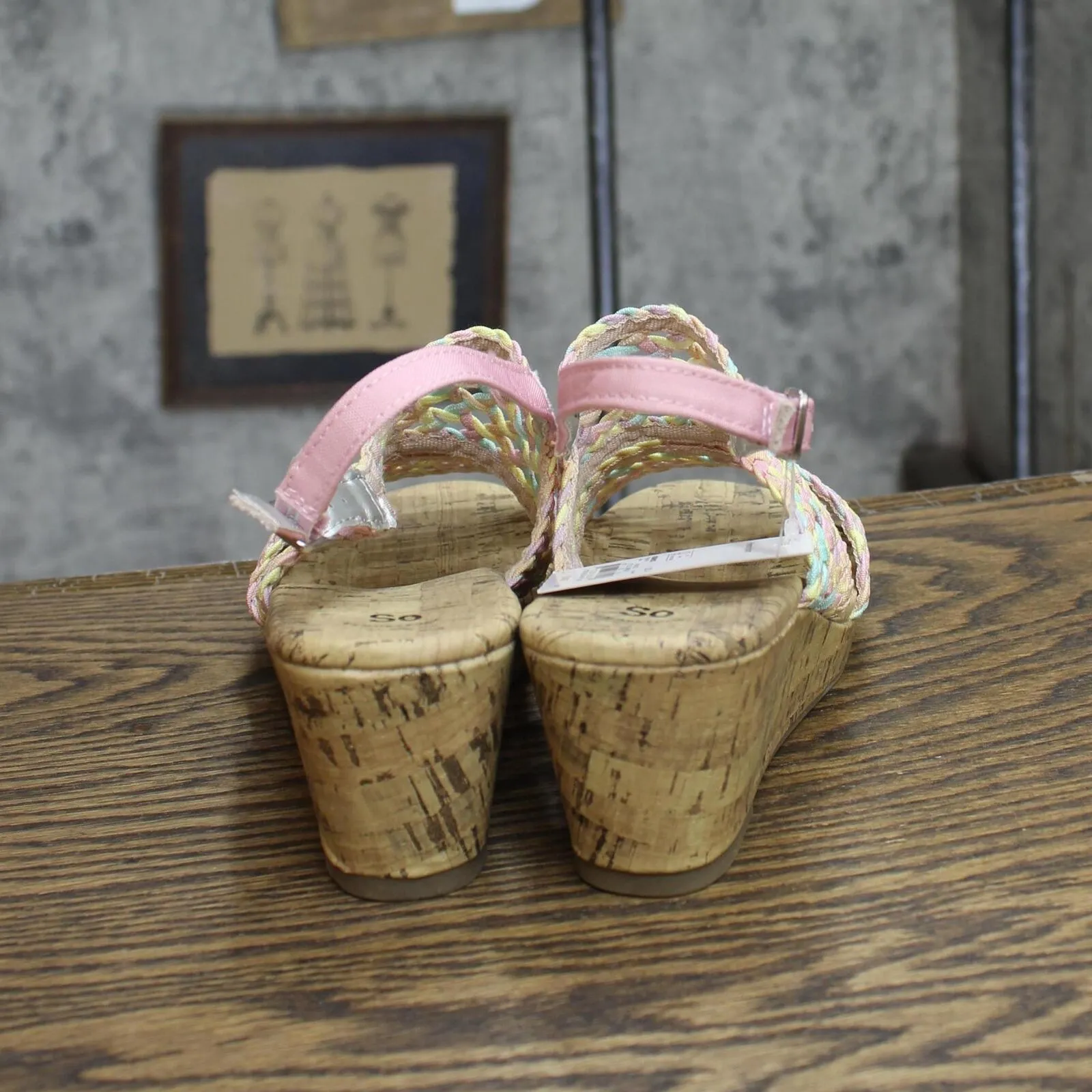SO Adriene Kids Girls Wedge Sandals ADRIENEMULTI Pink Multi 4