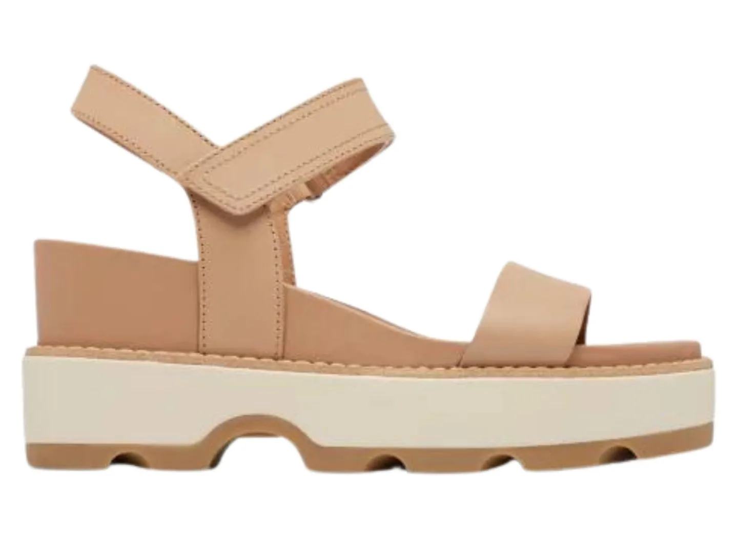 Sorel: Joanie IV Y Strap Wedge in Honest Beige/Bleached Ceramic