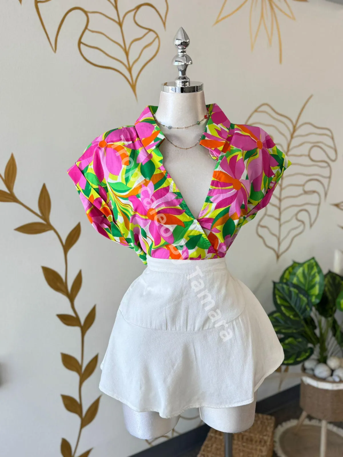 Summer Bloom Wrap Top