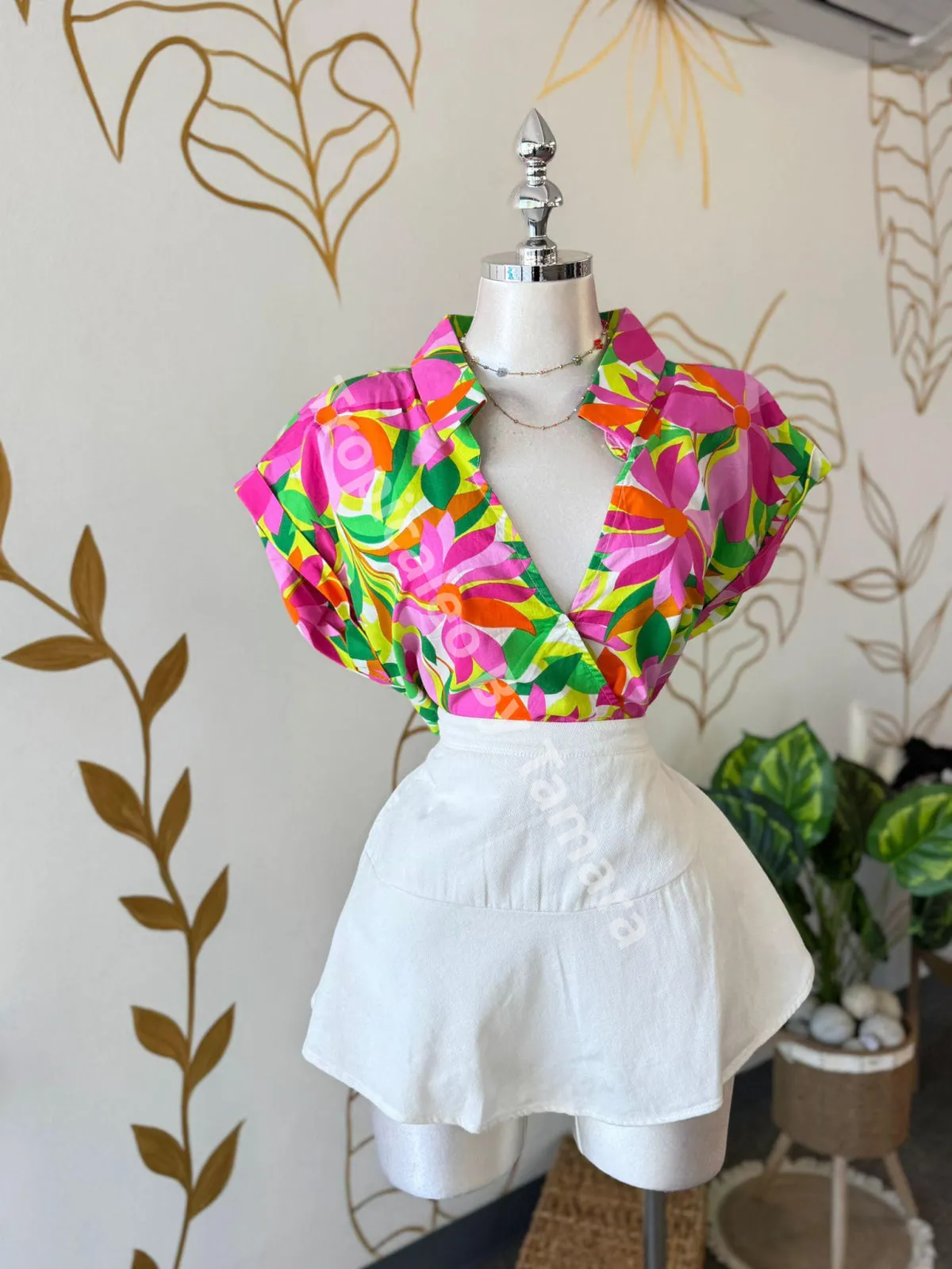 Summer Bloom Wrap Top