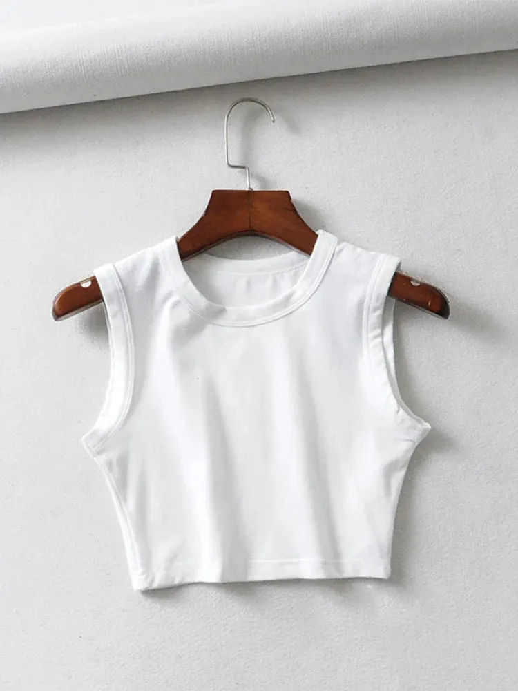 Summer vintage white crop tops