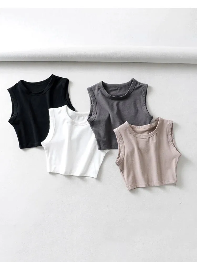 Summer vintage white crop tops