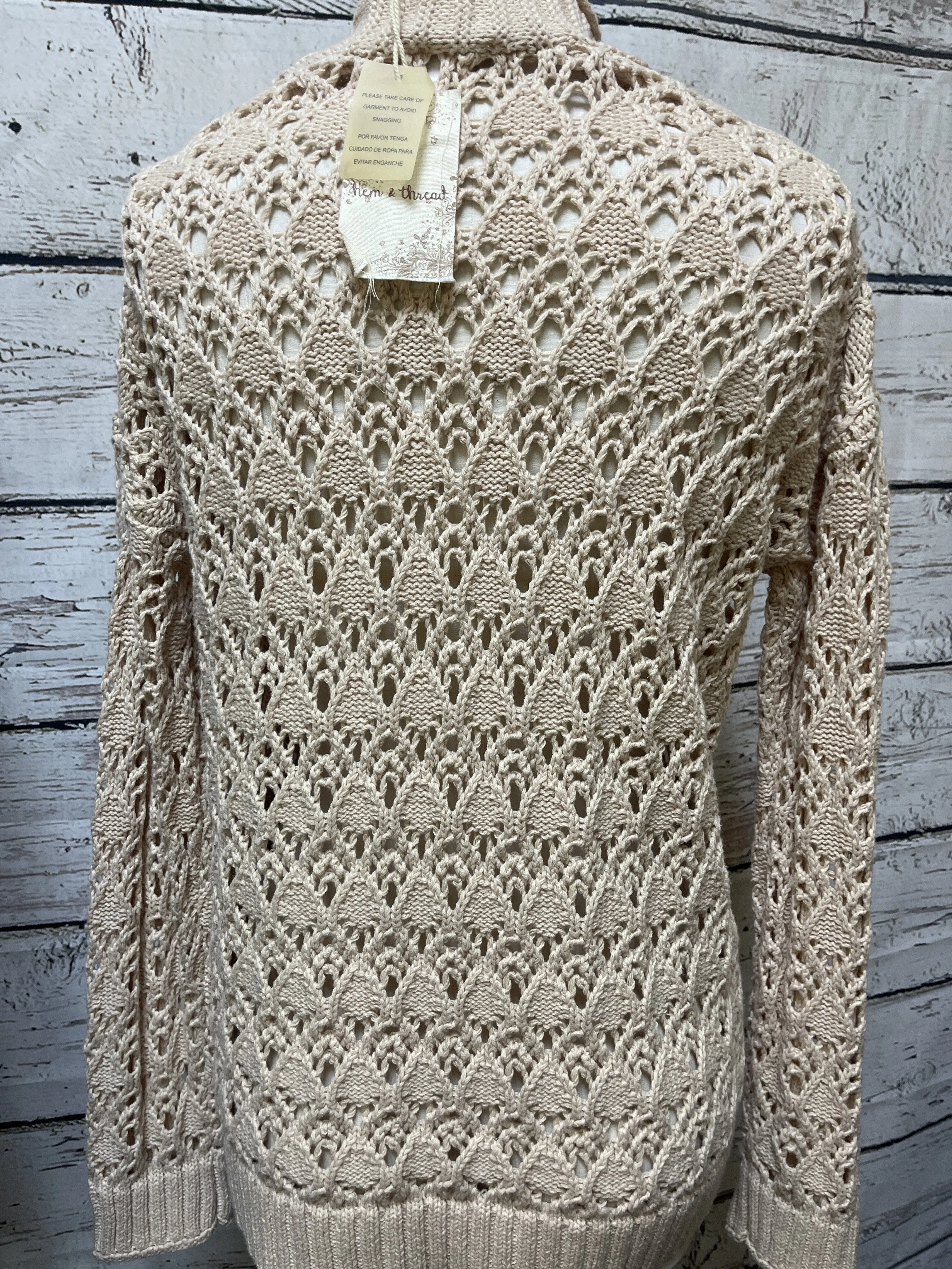 Sweater Cardigan By Hem & Thread  Size: S