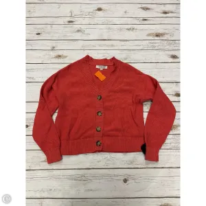 Sweater Cardigan By Loft In Coral, Size: M