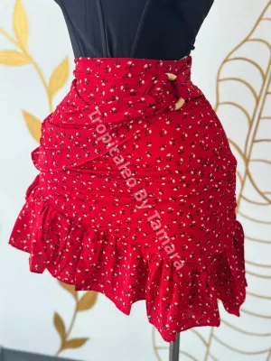 Sweet Red Wrap Skirt (falda)