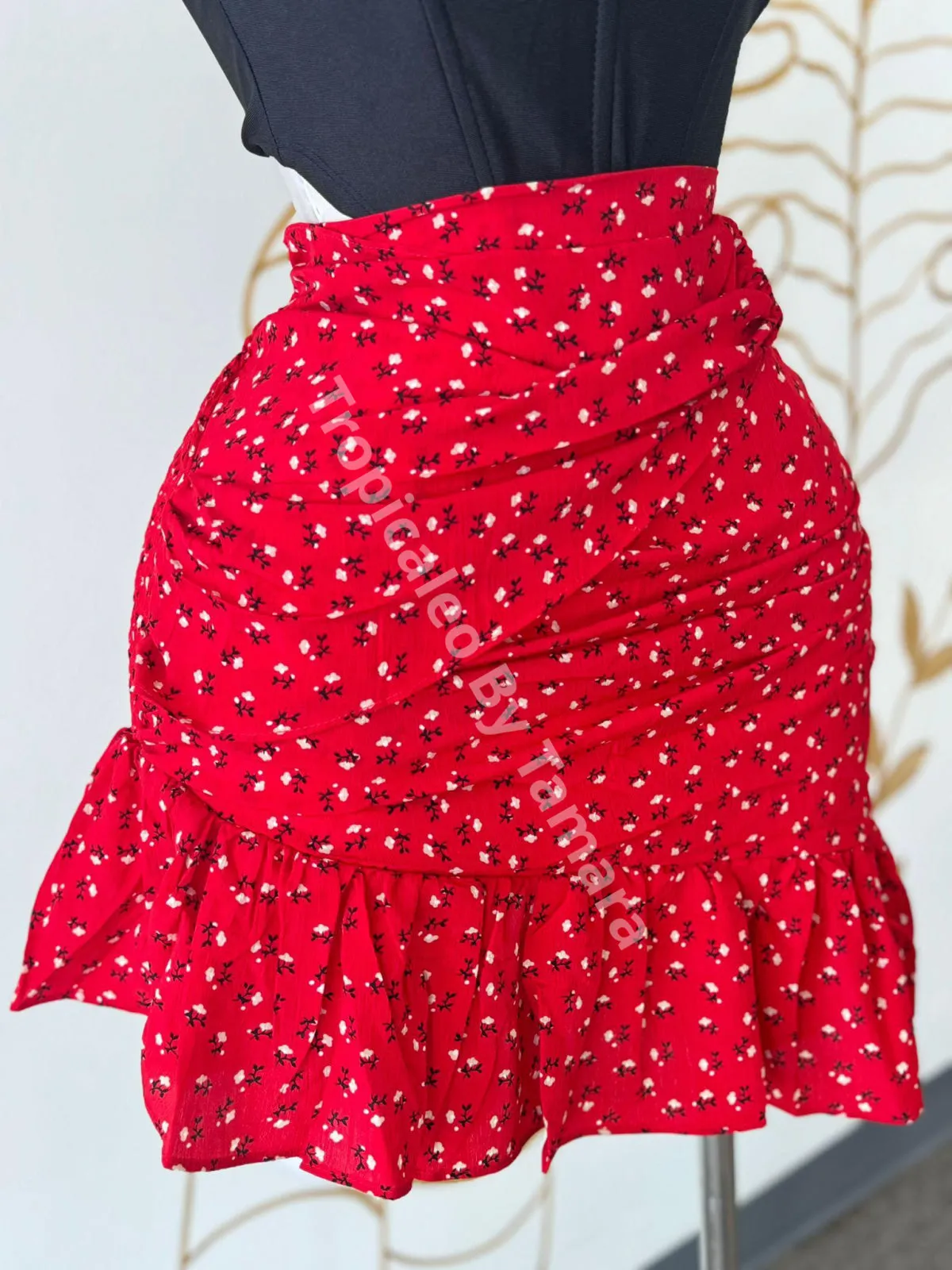 Sweet Red Wrap Skirt (falda)