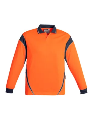 Syzmik Mens Hi Vis Aztec Polo - Long Sleeve   ZH249