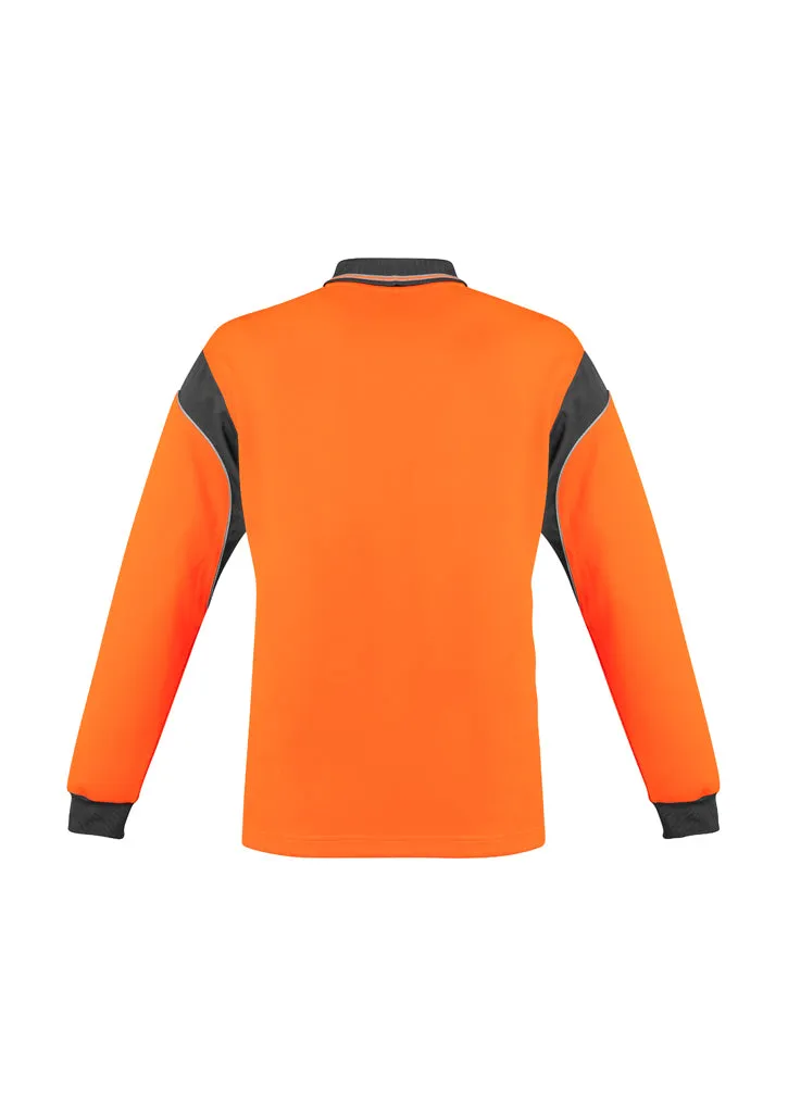 Syzmik Mens Hi Vis Aztec Polo - Long Sleeve   ZH249