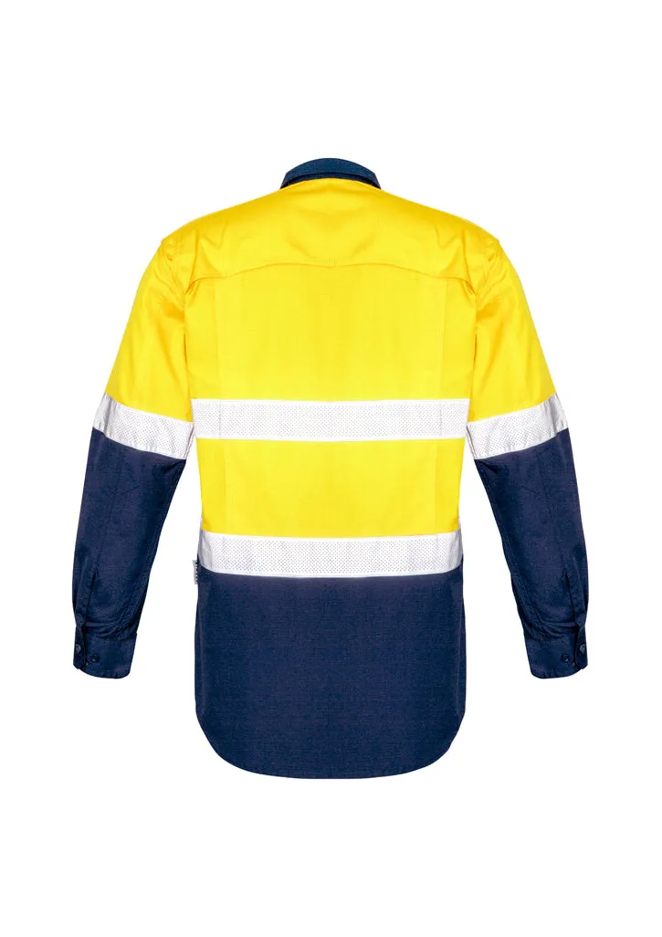 Syzmik Mens Rugged Cooling Taped Hi Vis Spliced Shirt ZW129
