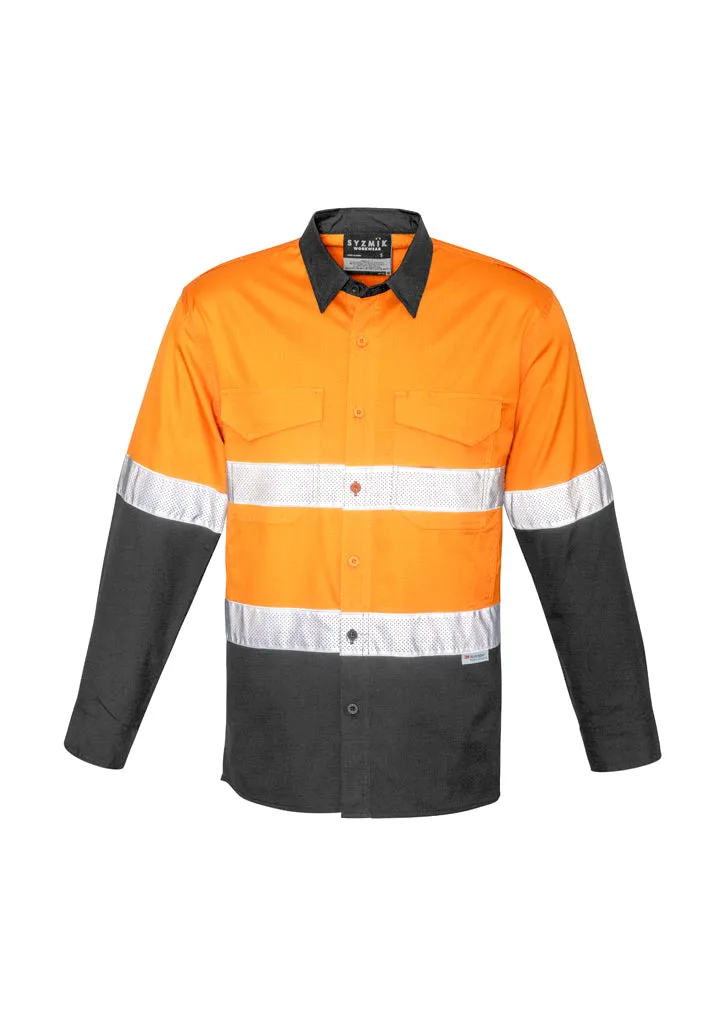 Syzmik Mens Rugged Cooling Taped Hi Vis Spliced Shirt ZW129