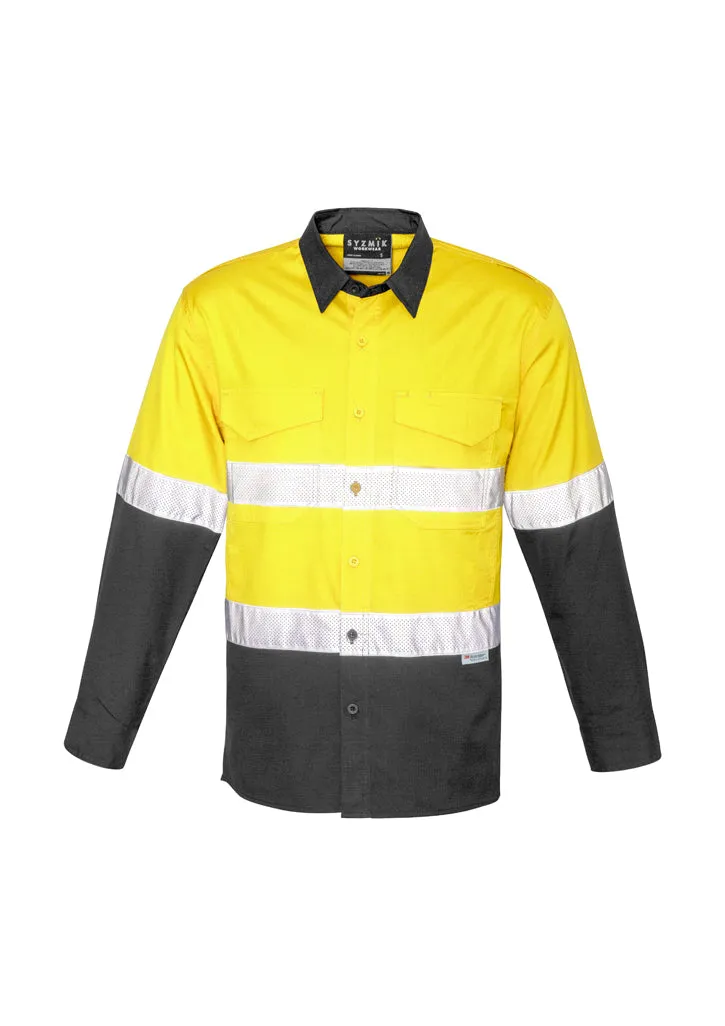 Syzmik Mens Rugged Cooling Taped Hi Vis Spliced Shirt ZW129