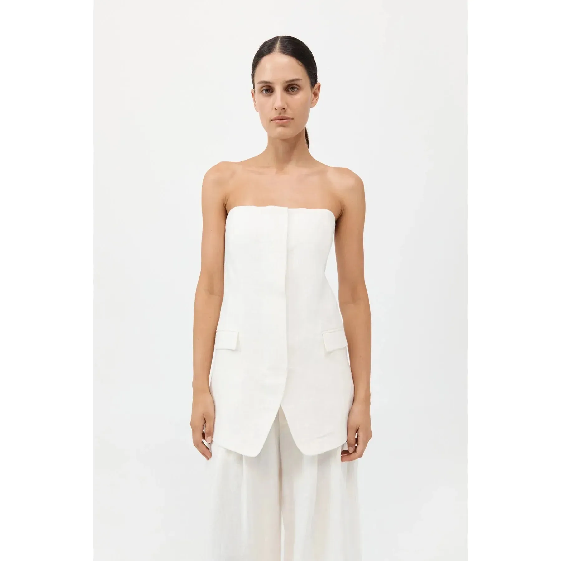 TAILORED STRAPLESS TOP