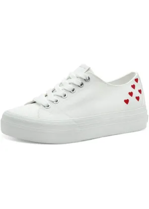 Tamaris Billie Hearts Vegan Sneakers White
