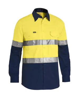 Taped Hi Vis Cool Lightweight LS Shirt * - Yellow/Navy