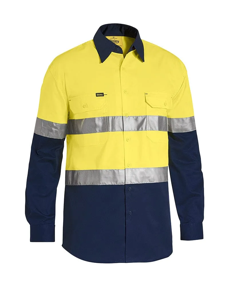 Taped Hi Vis Cool Lightweight LS Shirt * - Yellow/Navy