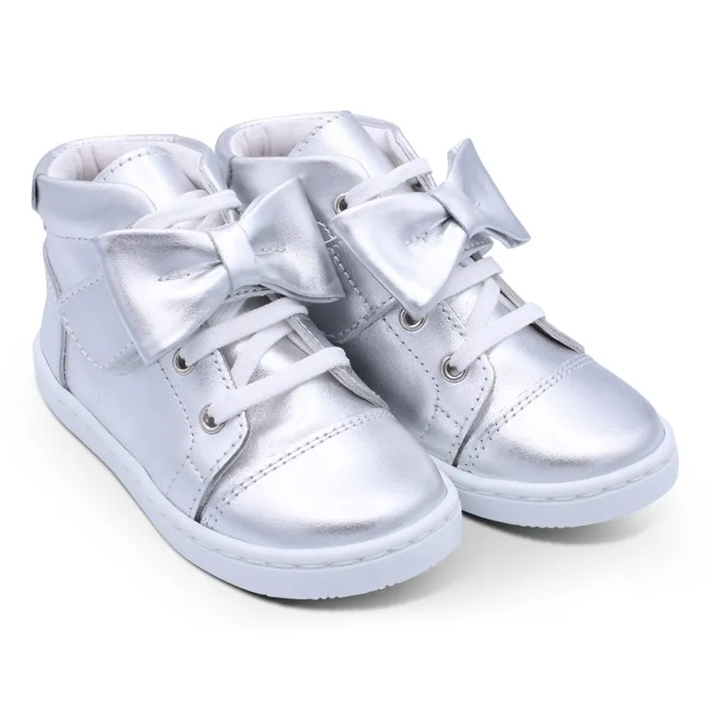 'Tatiana' Girls Silver High-Tops