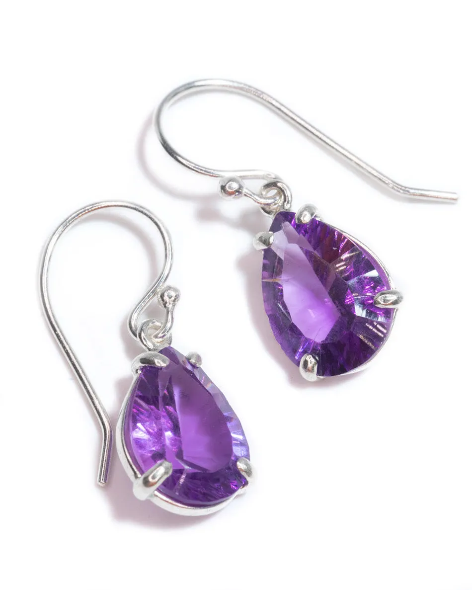 Teardrop Earrings in Amethyst