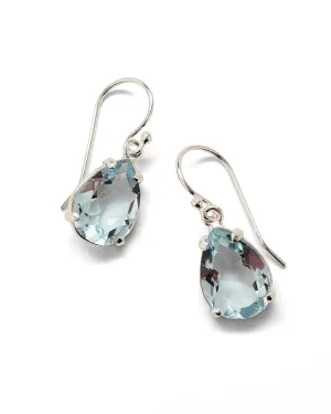 Teardrop Earrings in Blue Topaz