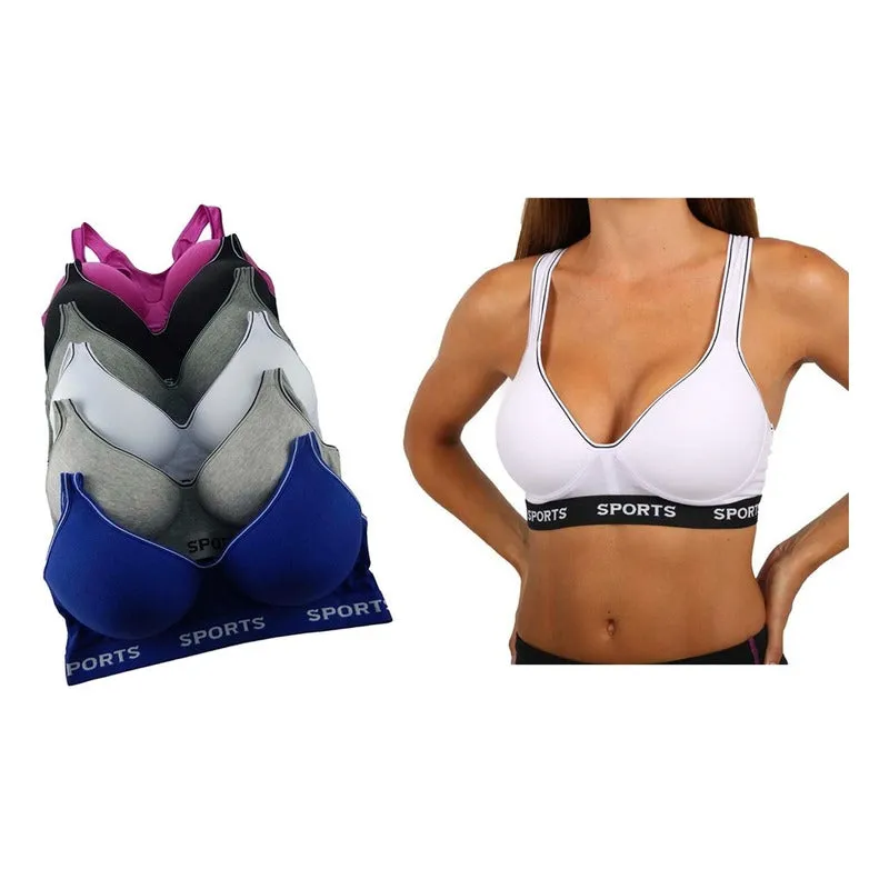 Top Deportivo Algodon Copa B C, Pack 6 Pzas, 6 Dif Color8911