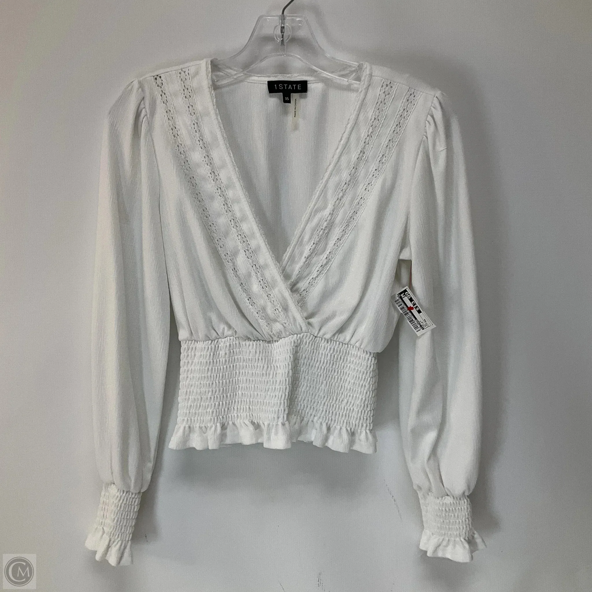 Top Long Sleeve By 1.state In White, Size: Xs