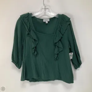 Top Long Sleeve By Evereve In Green, Size: Xs