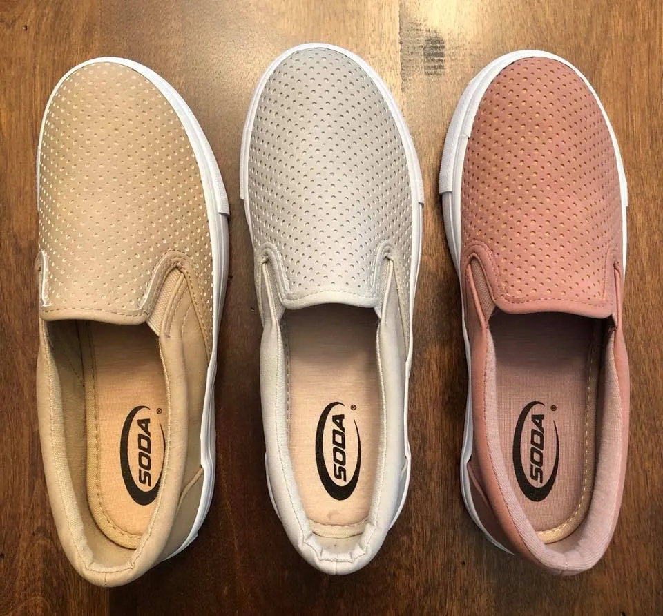 Tracer Perforated Slip On Sneaker - Camel