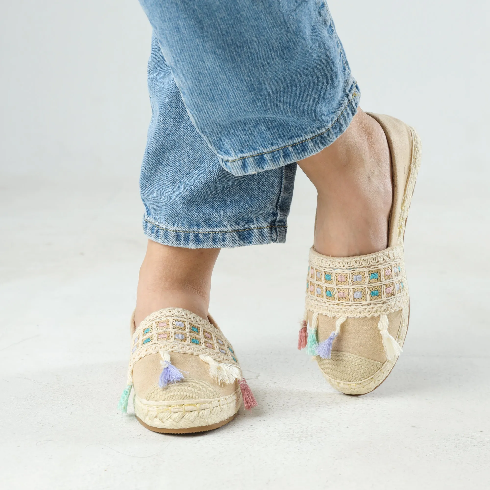 Trendy Colorful Slip On Espadrilles