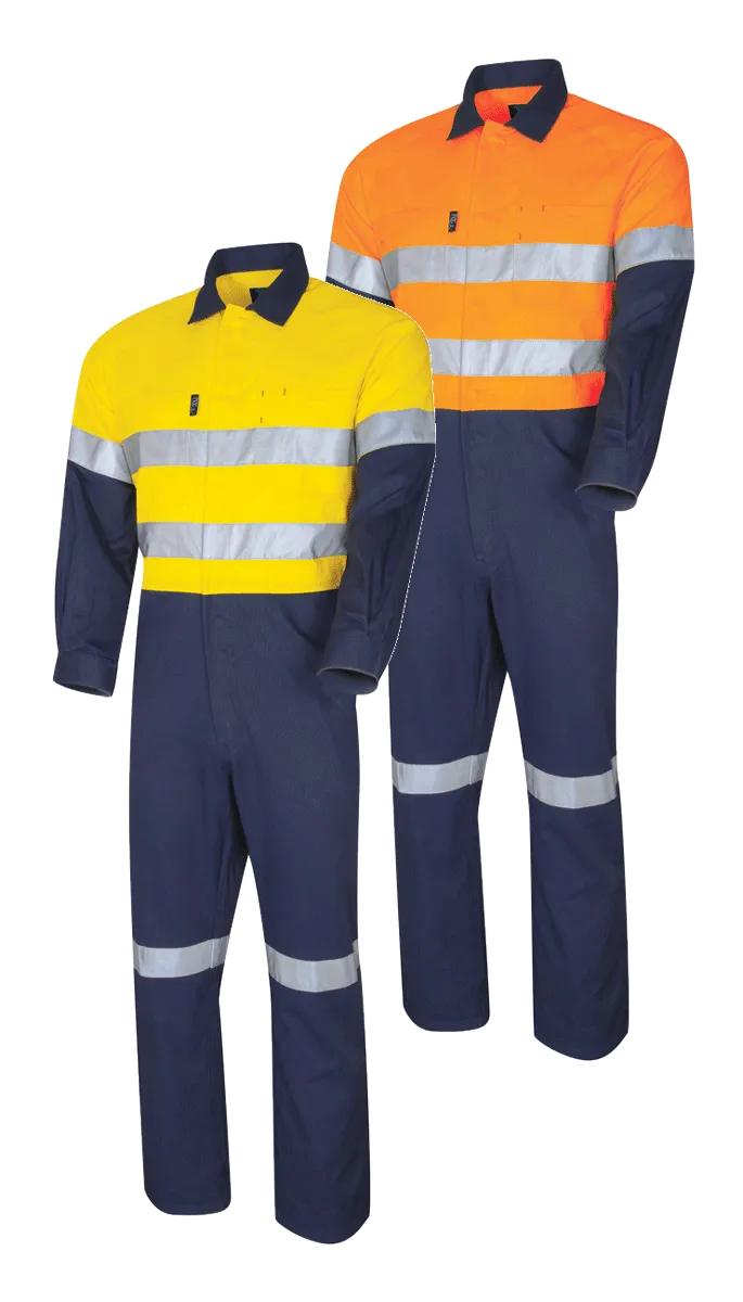 Tru Workwear Hi Vis 2 Tone Lightweight Taped Coverall DC2120T1
